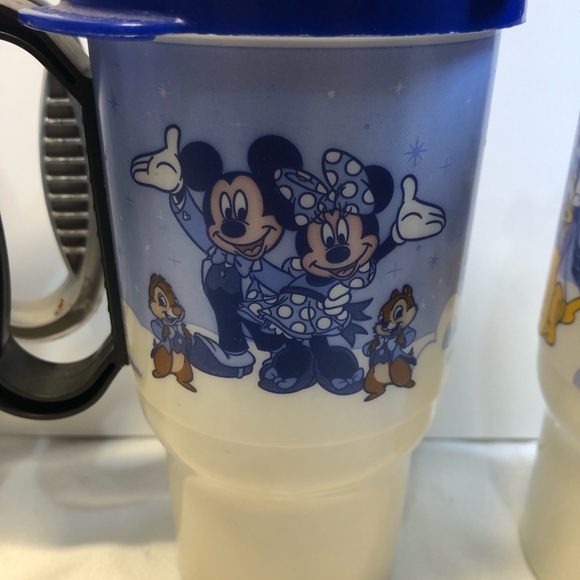 Lot Of 4 Walt Disney Resort Refill Cups 2007 Mickey Chip Dale Donald Pluto Goofy - Picture 14 of 14